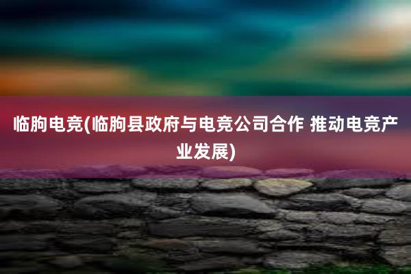 临朐电竞(临朐县政府与电竞公司合作 推动电竞产业发展)