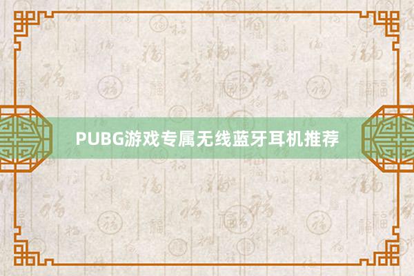 PUBG游戏专属无线蓝牙耳机推荐