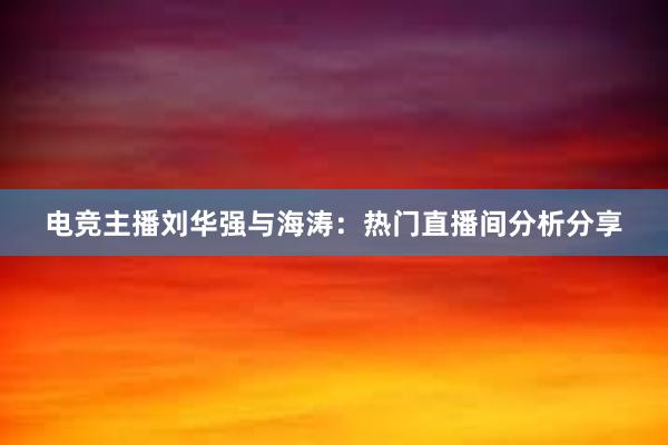 电竞主播刘华强与海涛：热门直播间分析分享